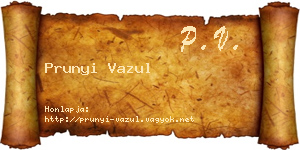 Prunyi Vazul névjegykártya